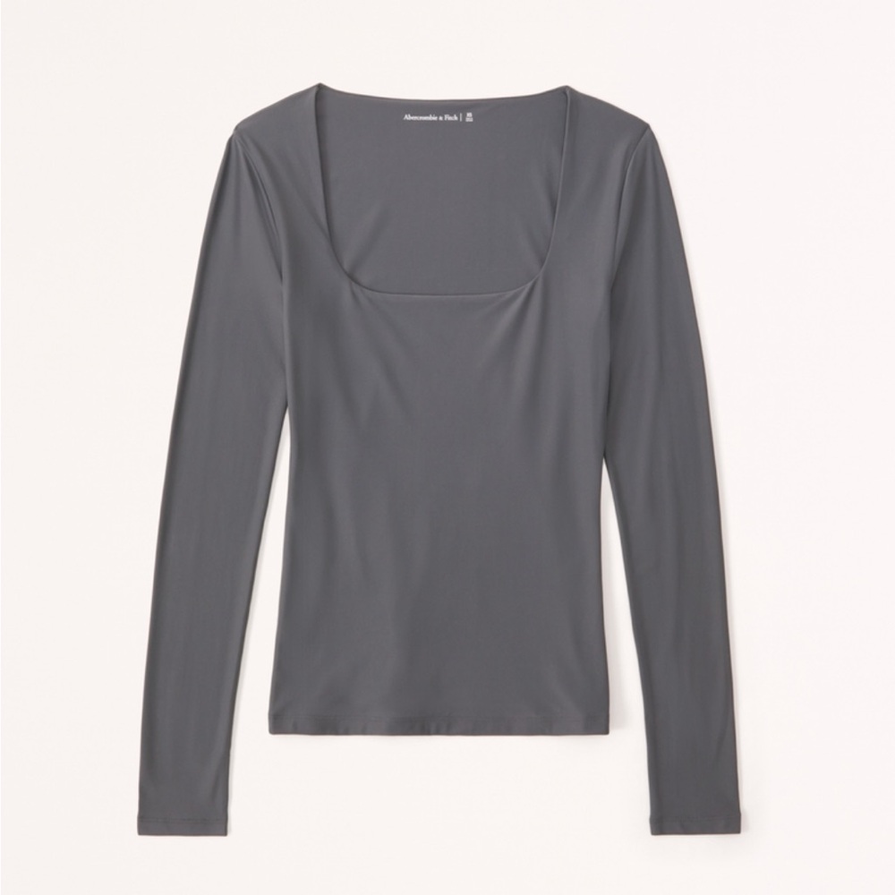 Abercrombie & Fitch Gray Seamless Square-Neck S